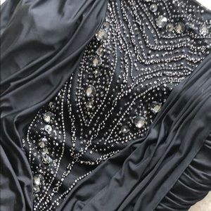 Black gown with beaded back